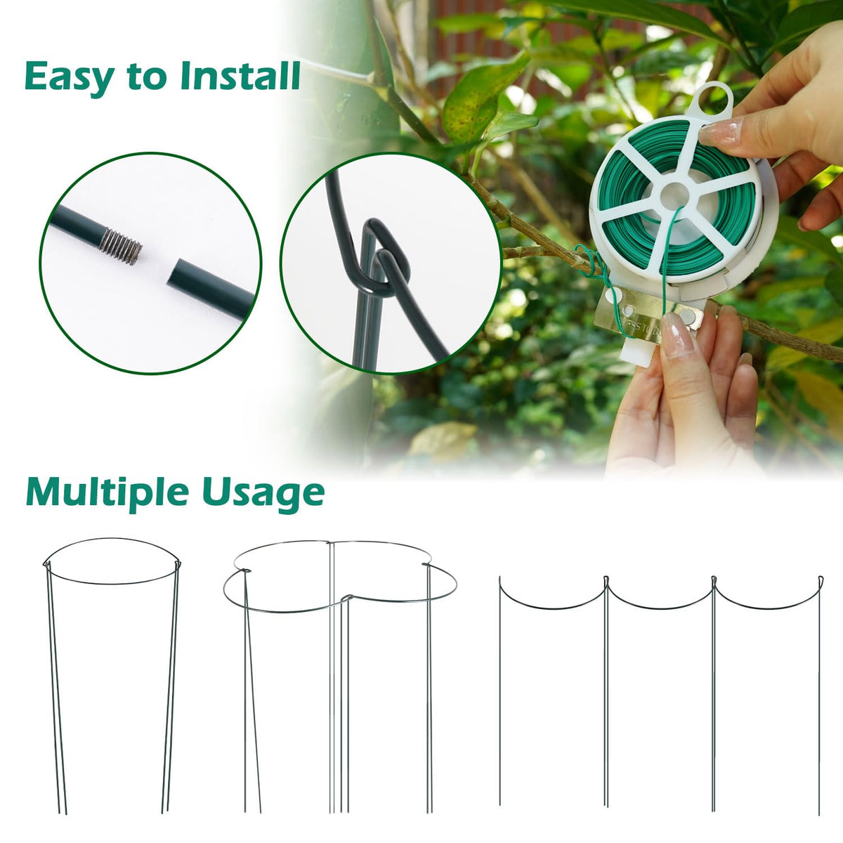 Linyona small plant clips secure slender stems