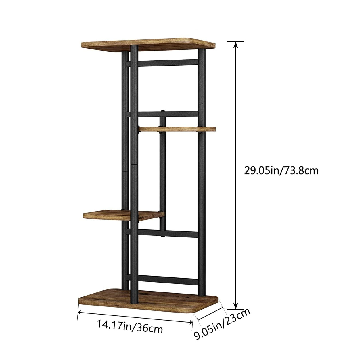 LINZINAR plant stand wide base ensures balanced display on flat surfaces.