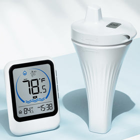 LIORQUE digital pool thermometer LCD display for easy water temperature at a glance.