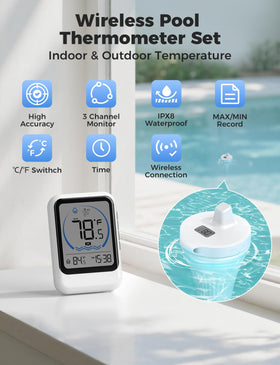LIORQUE indoor-outdoor temp and humidity display supports simple environmental awareness.