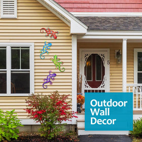 Liosecgar weatherproof finish keeps gecko decor vibrant under sun and rain.