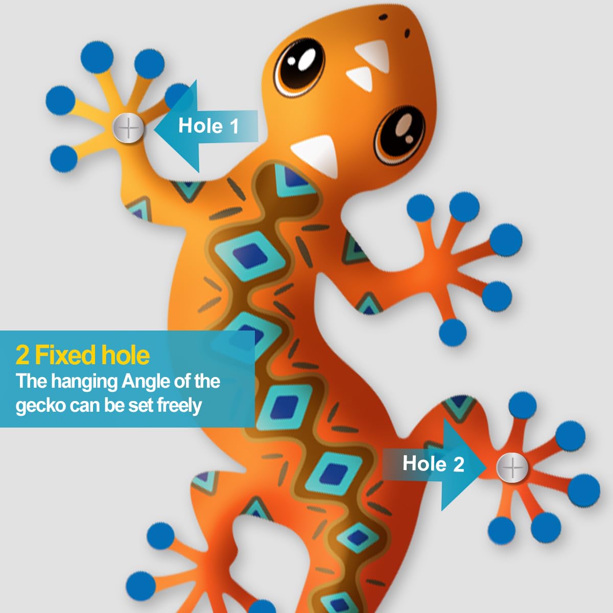 Liosecgar gecko indoor living room art for stylish nature inspired accents