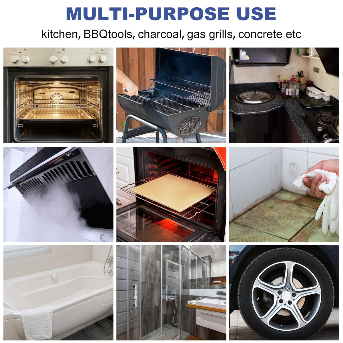 LIOUXUE use with grill cleaner spray for quick grease removal