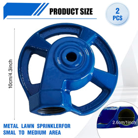 LipLopBest blue sprinkler two-pack, easy install with American threaded joints