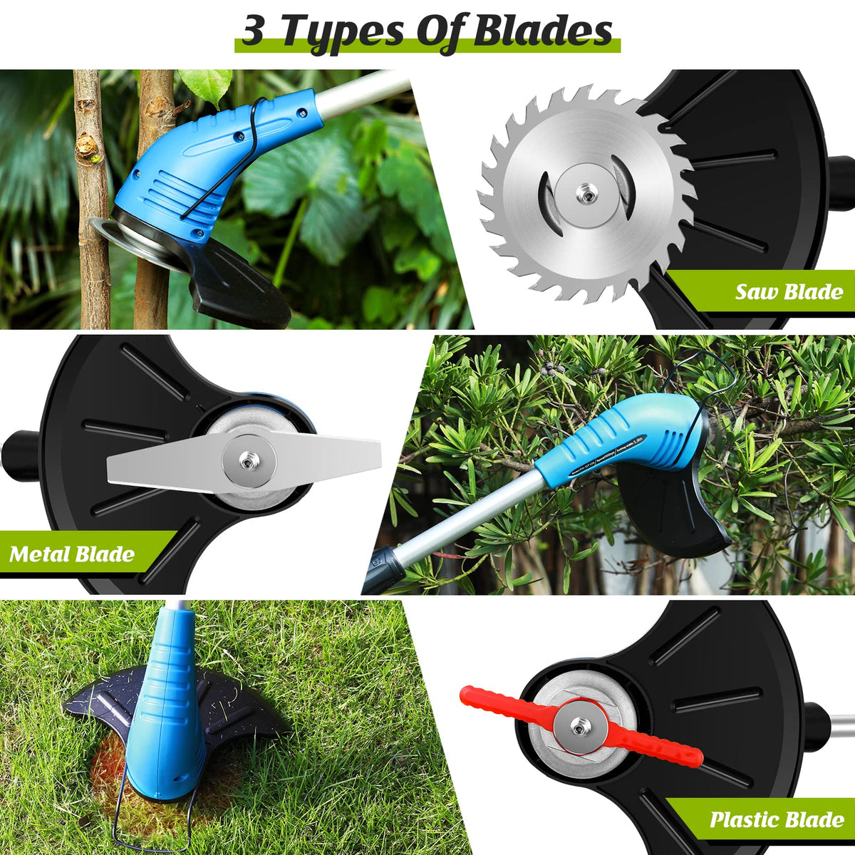 Lipoliftco weed wacker with 2x2000mAh batteries – extended runtime