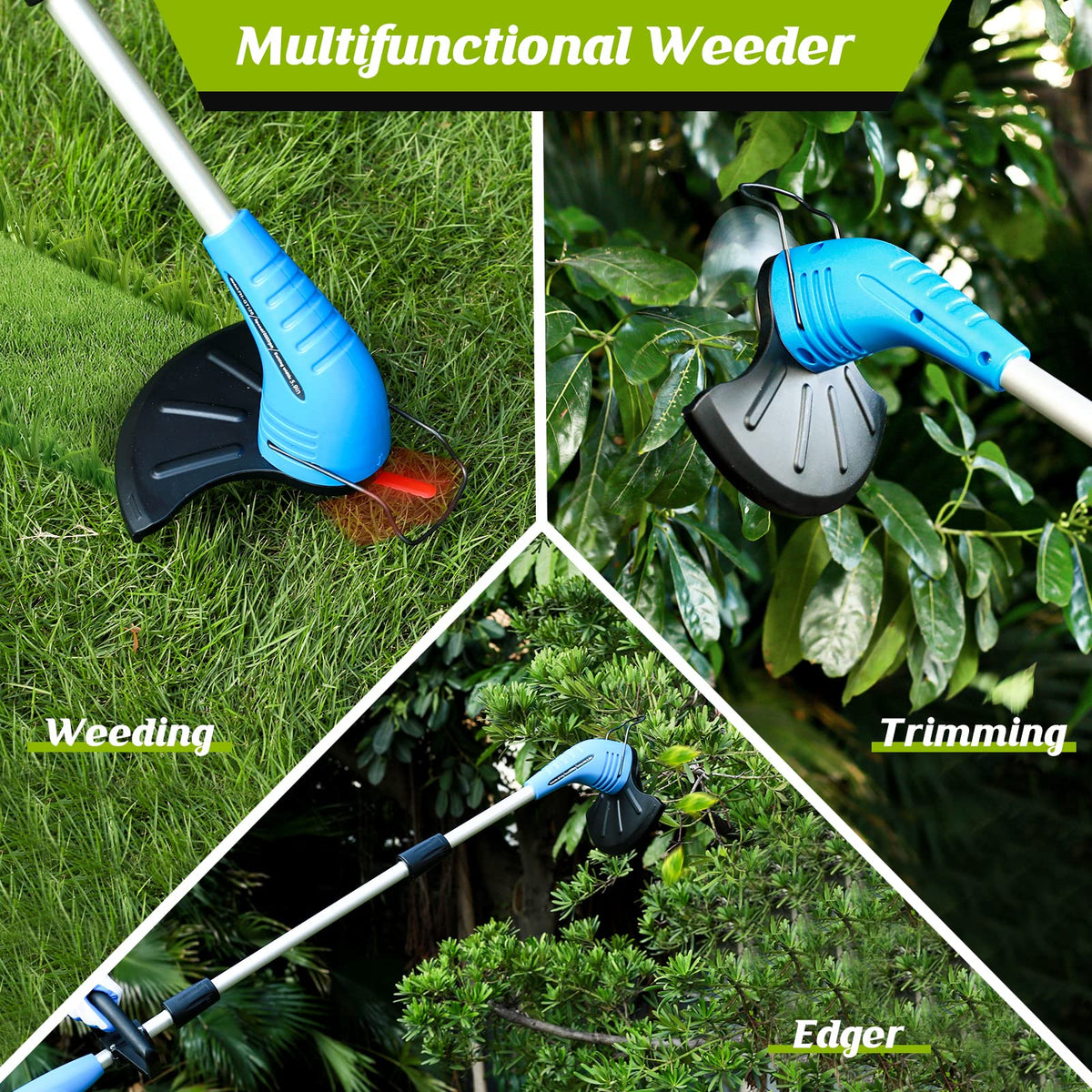 Lipoliftco weed wacker edging in use – precise border work