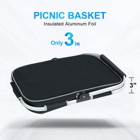 LIQING 35L picnic basket black color suits versatile gifting.