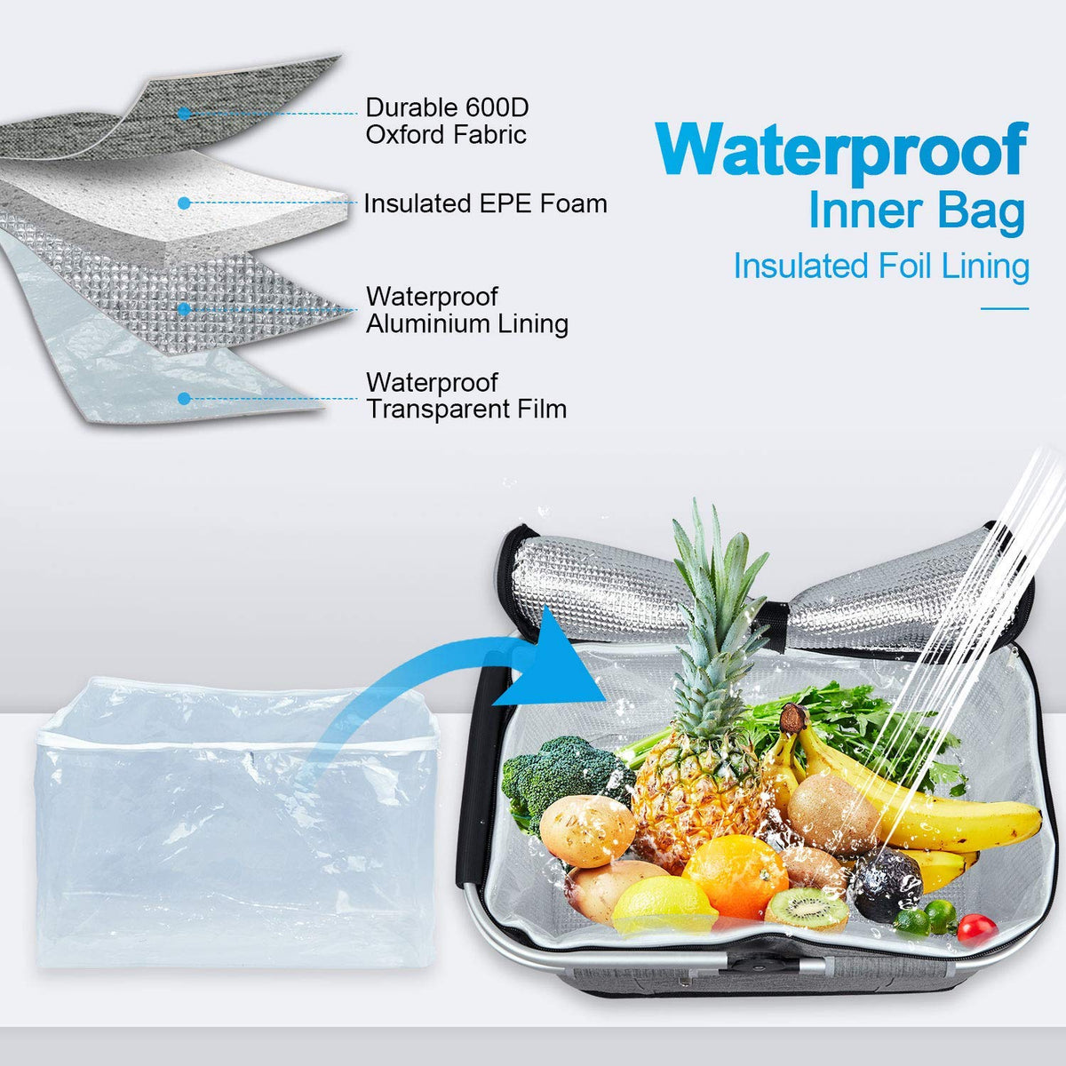LIQING 35L bottom stability design supports heavy loads without sagging.