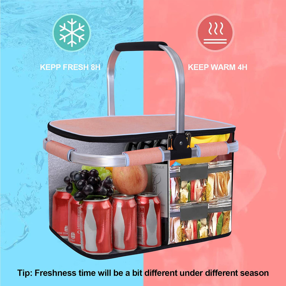 LIQING 35L folded design offers compact storage when not in use.