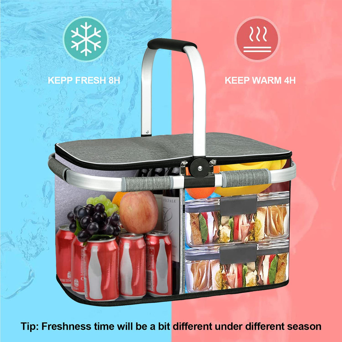LIQING 35L folded storage demonstrates compact carry and quick setup.