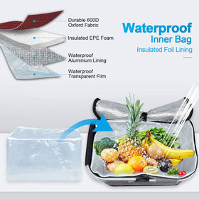 LIQING 35L picnic basket with leak-proof insulation ideal for picnics.