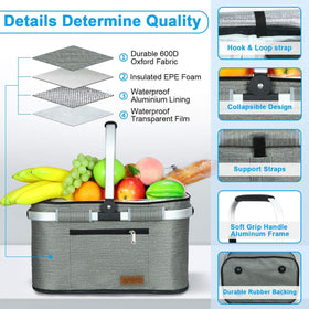 LIQING 35L leak-proof insulation preserves temperature during outings.