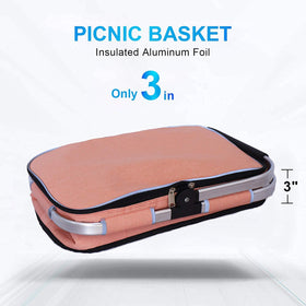 LIQING 35L salmon color basket shown in a car as eco-friendly tote.