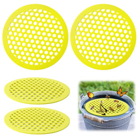 Liqqlex 4-piece EVA floating bee island pack, durable and buoyant for garden use.