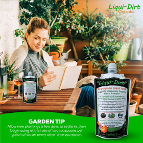 Liqui-Dirt for garden vegetables and herbs in home beds