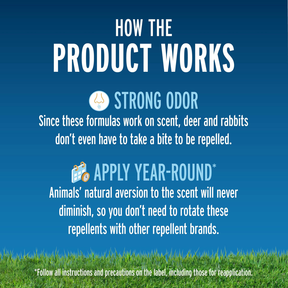 Liquid Fence protects ground cover and lawns up to 24 inches