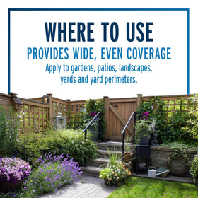 Liquid Fence snake repellent granules placed along patio edges for deterrence.