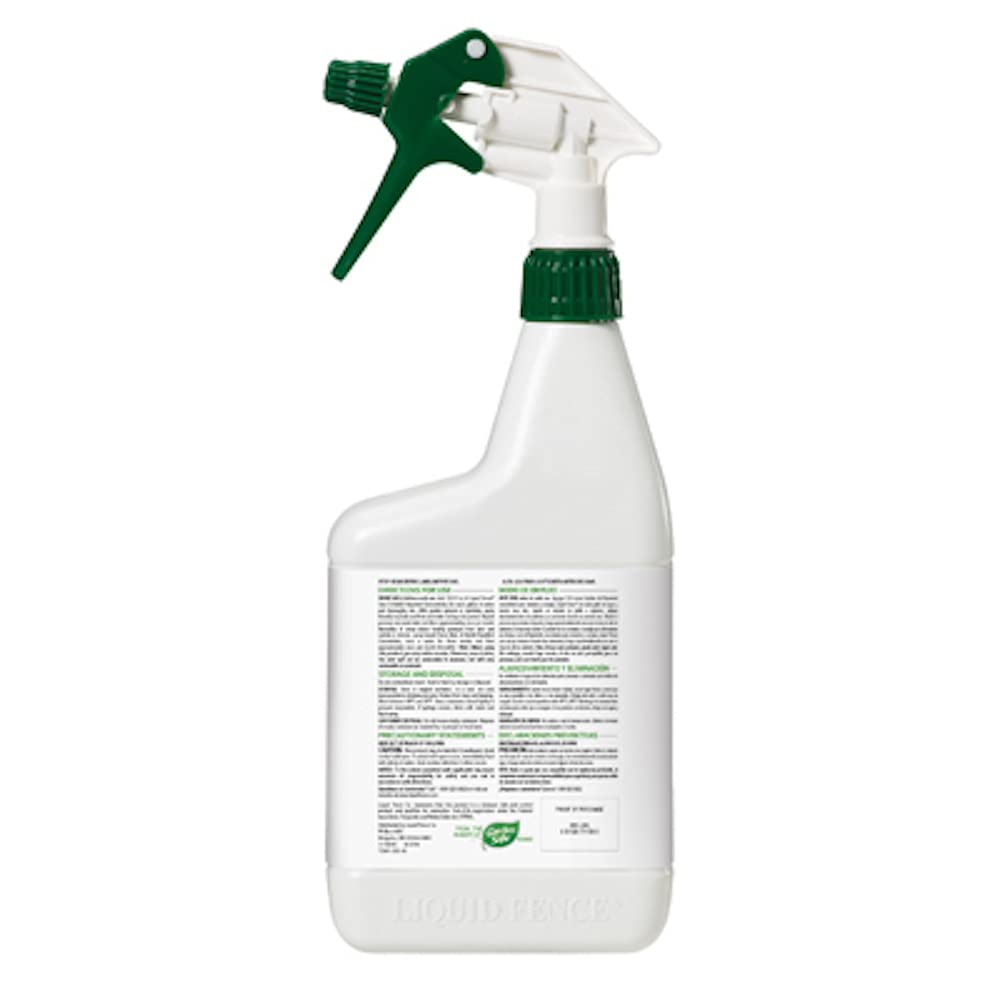 Liquid Fence spray applied on lawn demonstrates year-round deterrence for yard pests.