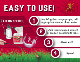 Liquid Harvest bifenthrin fast-acting spray showing instant pest knockdown.