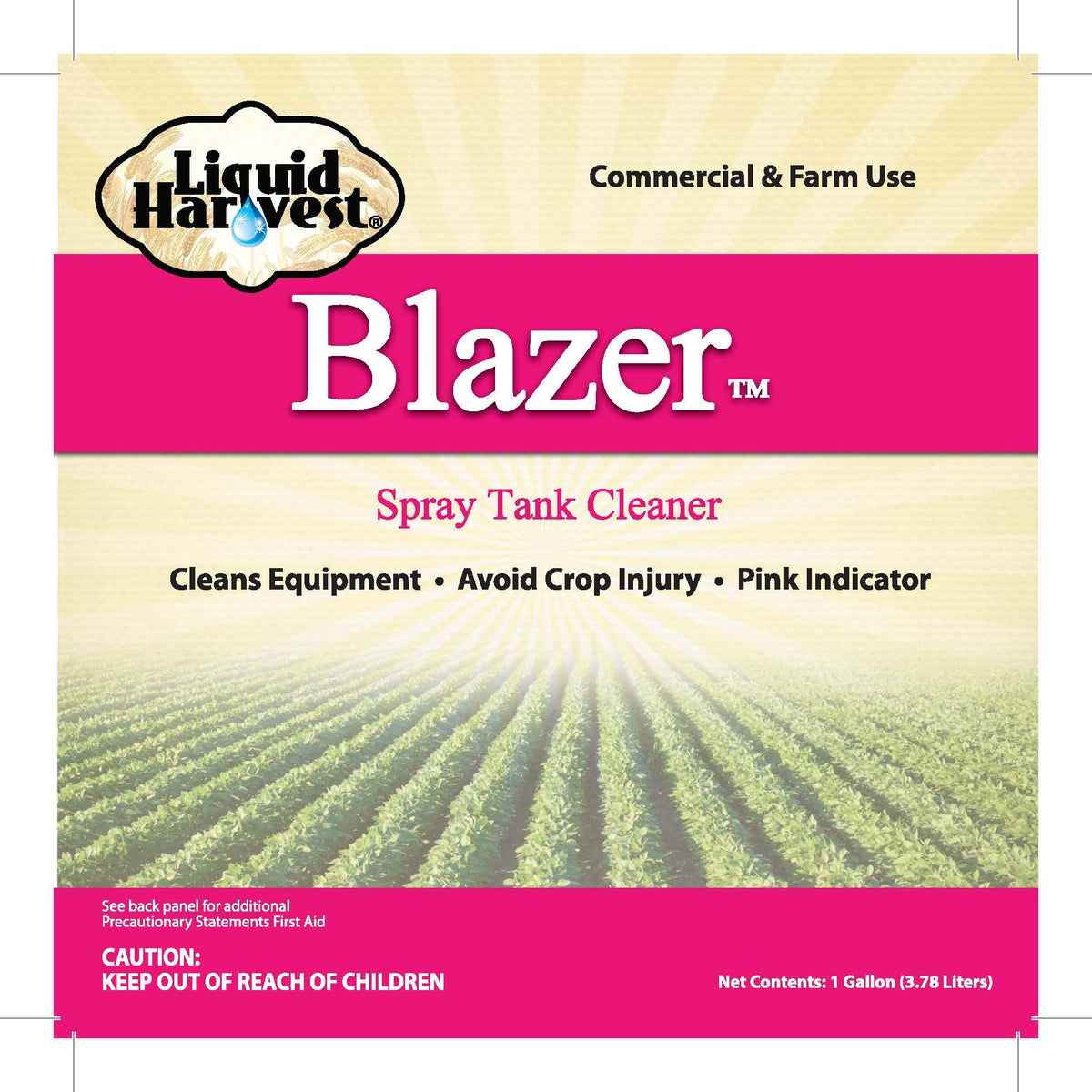 Liquid Harvest Blazer pink cleaning indicator shows areas already cleaned