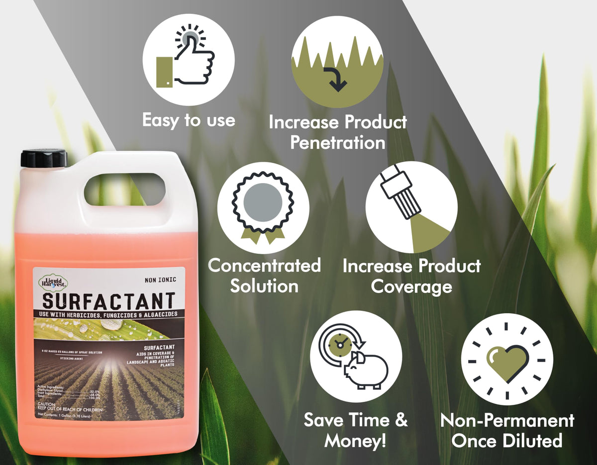 Liquid Harvest non-ionic additive helps reduce runoff and waste