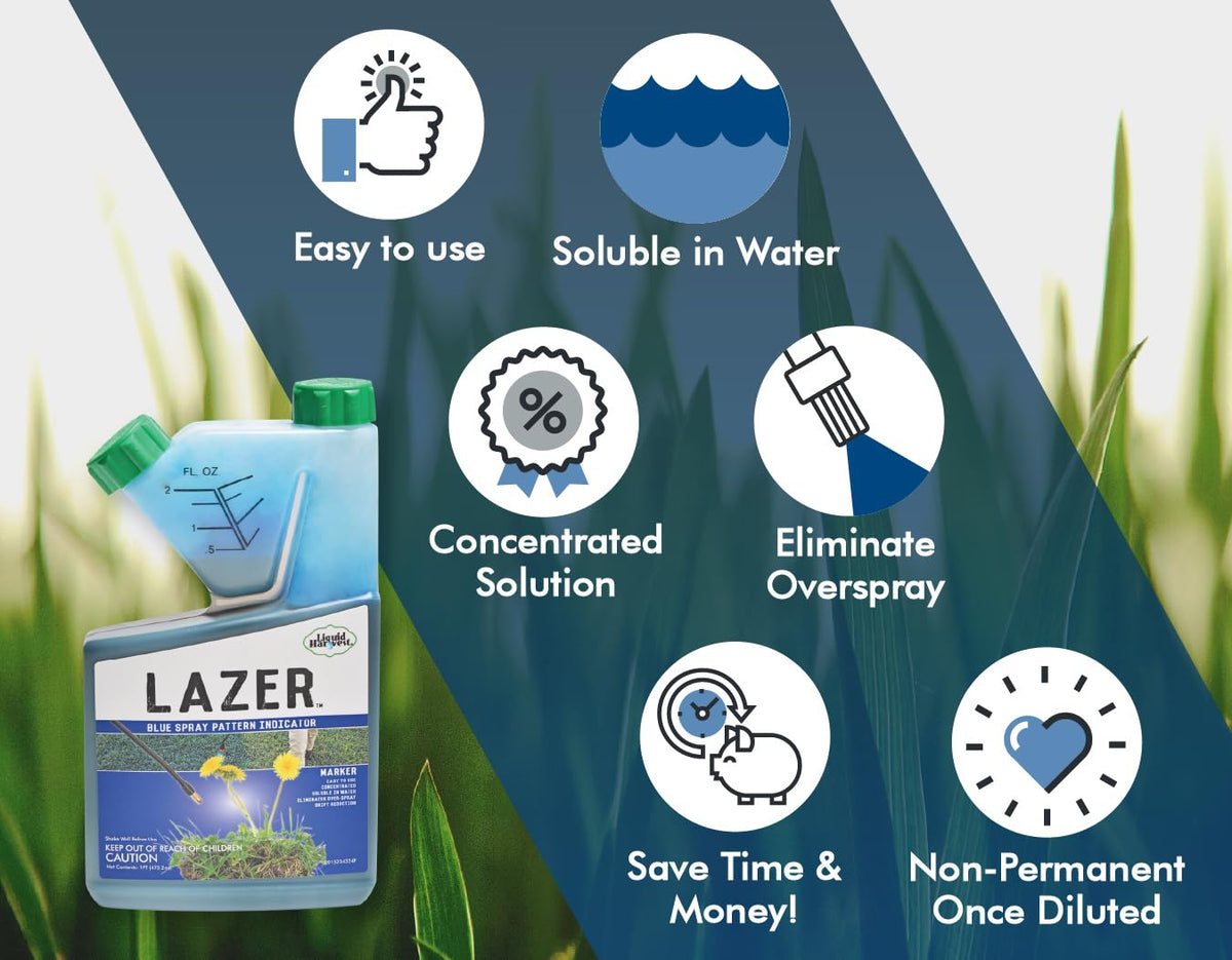 Liquid Harvest Lazer Blue improves accuracy for targeted treatment.