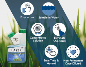 Liquid Harvest Lazer Blue concentrated solution helps maximize coverage with less waste