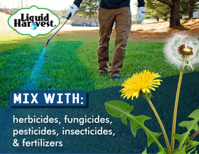 Liquid Harvest Lazer Blue spray-application-drift-detection supports efficient product use