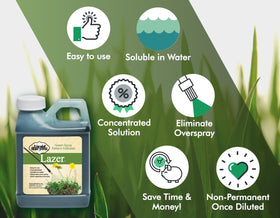 Liquid Harvest Lazer Green reduces waste by helping you target only the intended areas.