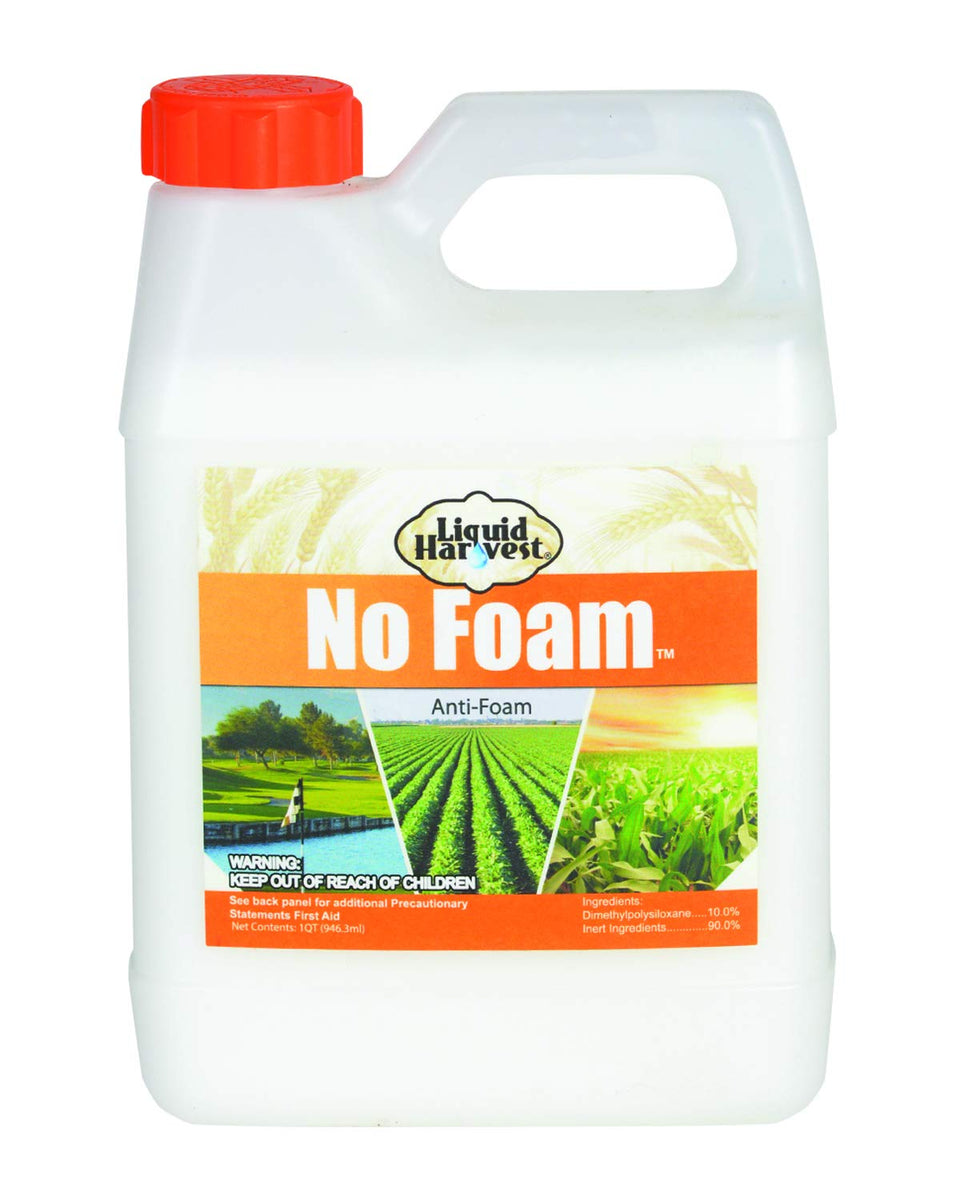 Liquid Harvest No Foam bottle pour facilitates accurate dosing for spray mixes.