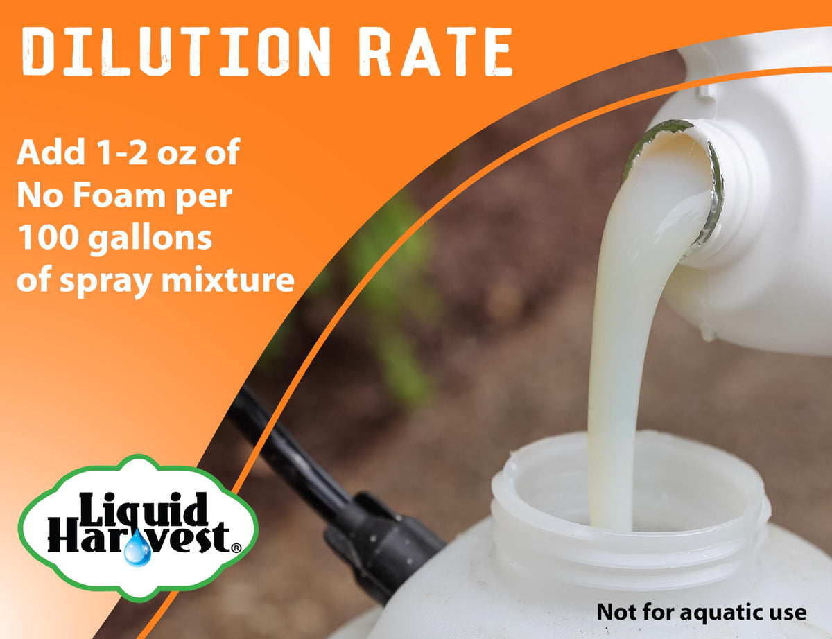 Liquid Harvest No Foam quickly disperses for consistent mixing in large batches.