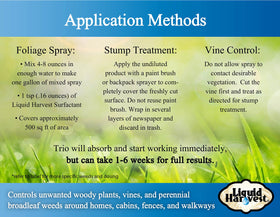 Liquid Harvest Trio brush-application highlights ready-to-use spot treatment on thorny brush.
