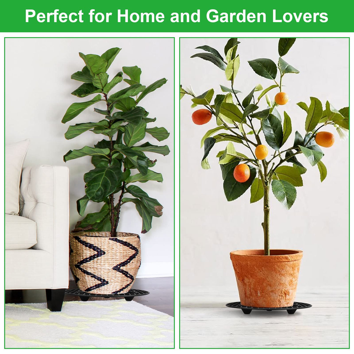 LISHINE patio balcony garden setup using plant risers