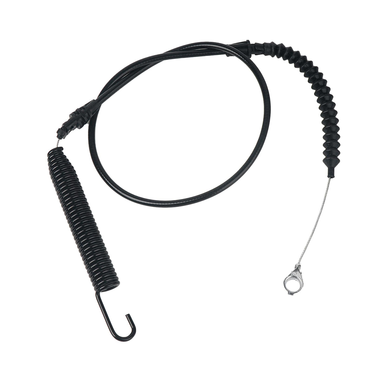 LiStarUs deck engagement cable closeup shows robust construction for reliable lawn cutting.