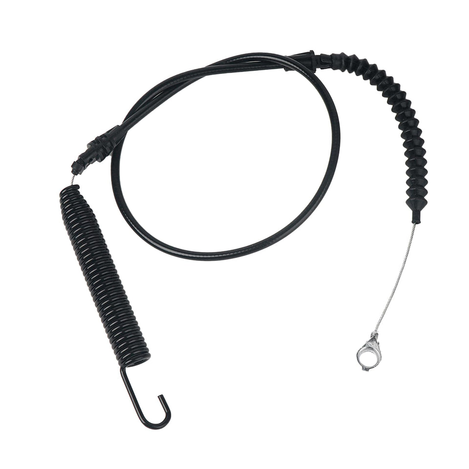 LiStarUs deck engagement cable closeup shows robust construction for reliable lawn cutting.