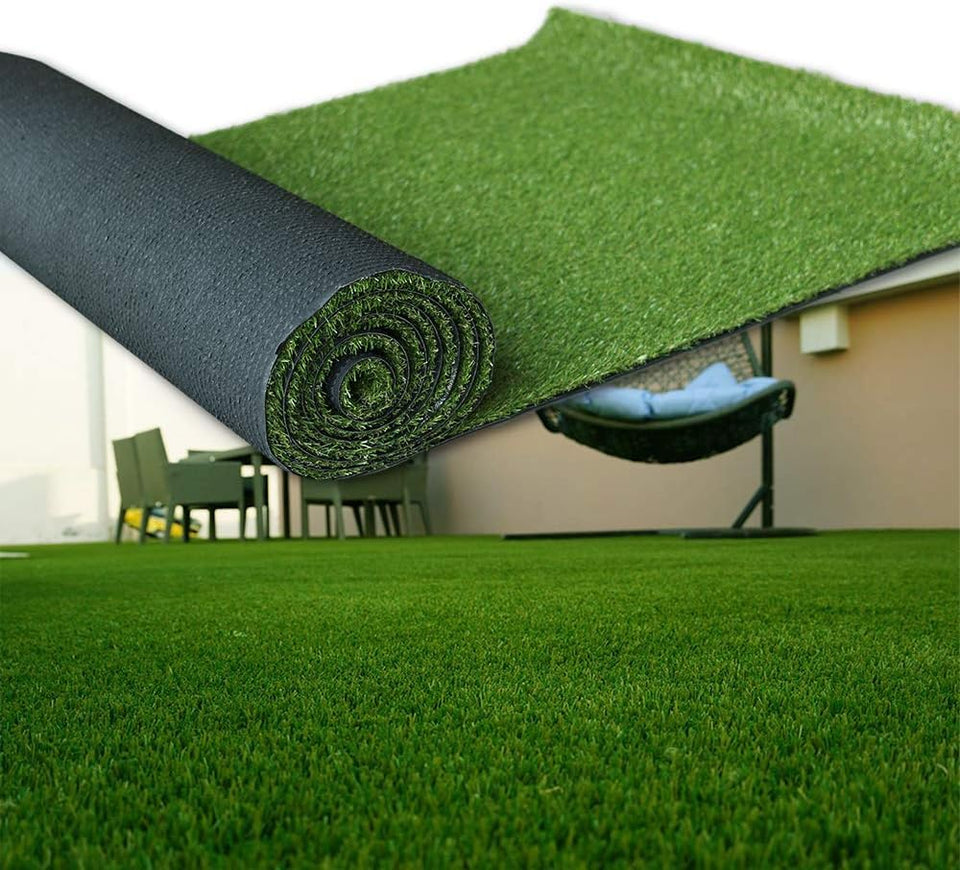 LITA artificial grass close-up shows 20mm pile and UV resistance for durable wear