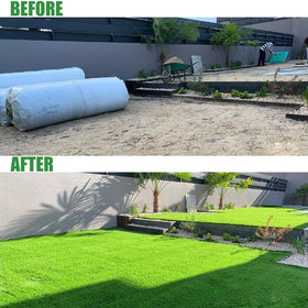 LITA rubber-backed turf with drainage holes supports easy cleaning