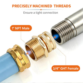 LitartPRO deep threads with gasket for a secure, leak-free seal