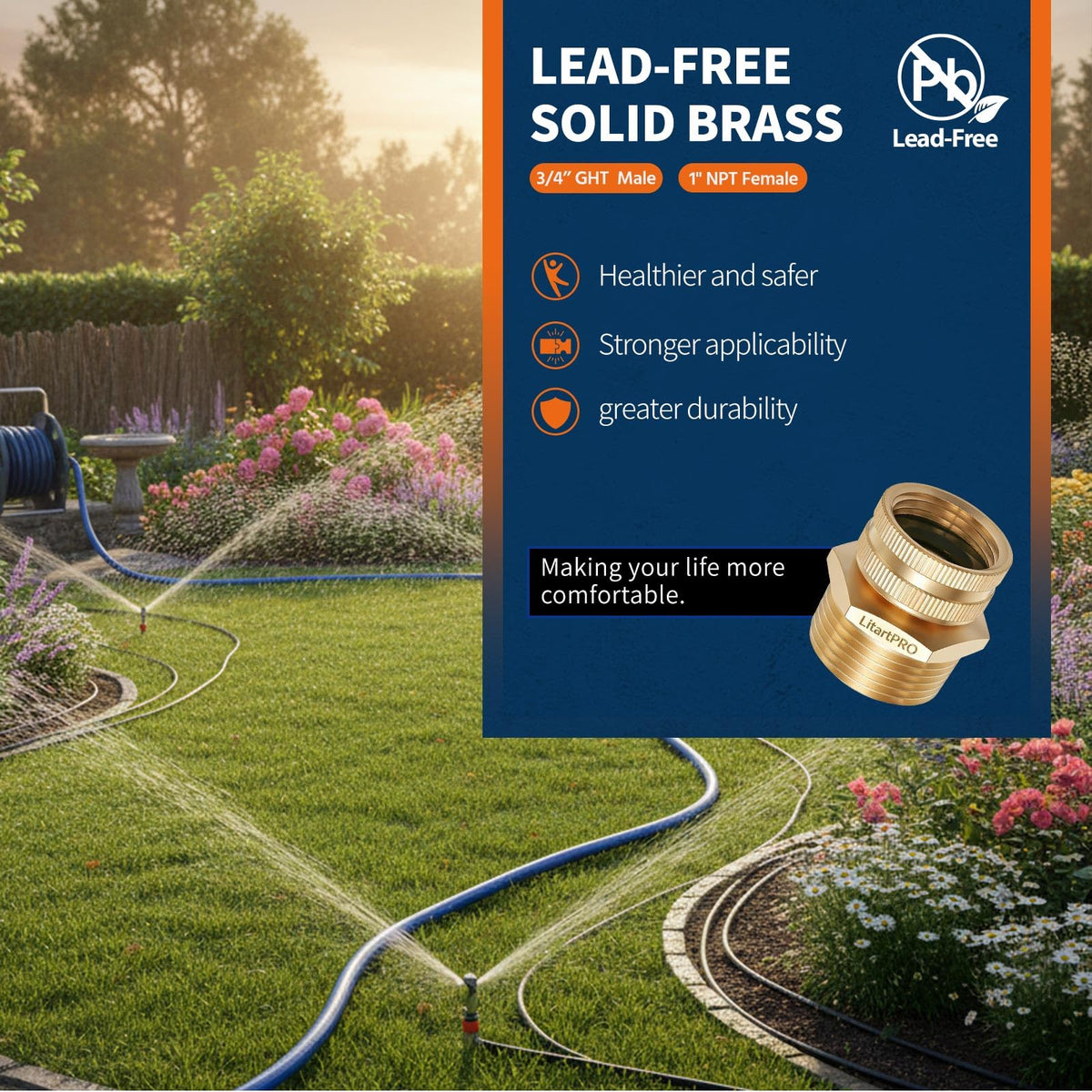 LitartPRO swivel connector reduces hose twisting during use