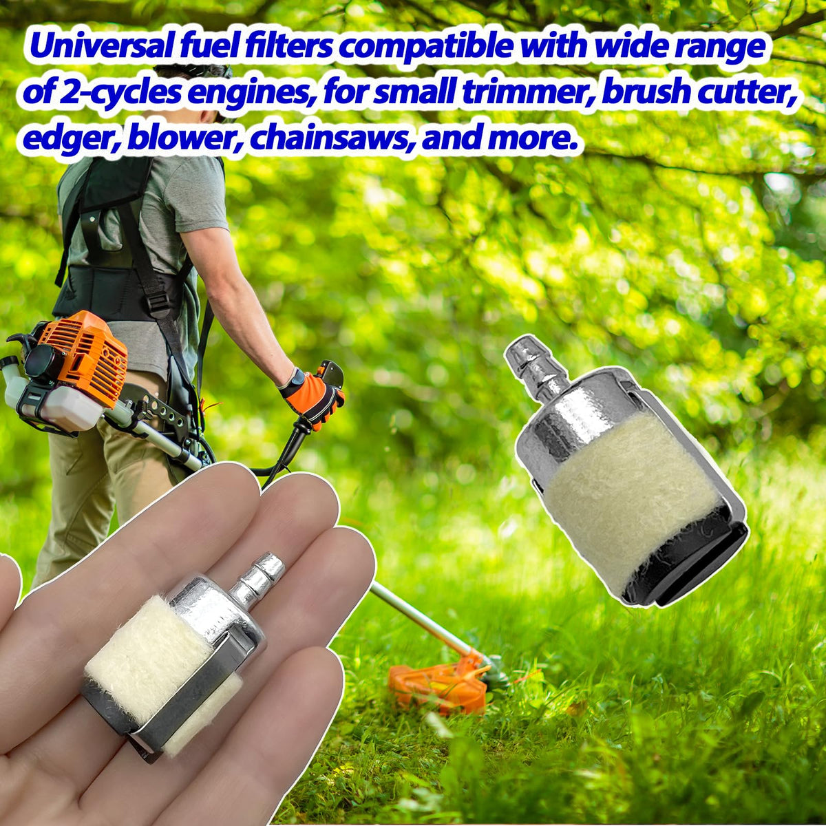 LiteTour fuel filter for Stihl edger inline helps prevent clogs and engine hesitation.