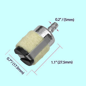 LiteTour universal 2-cycle fuel filter compatible with multiple engines and tools.