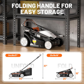 LiTHELi battery 20,000mAh pack powering cordless mowing and charging.