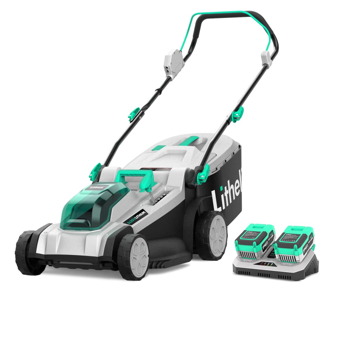 LiTHELi cordless lawn mower with a 17-inch deck for easy yard work