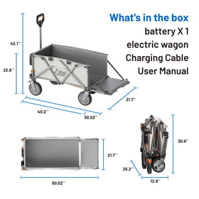 Litheli electric wagon cart all-terrain wheels support family adventures