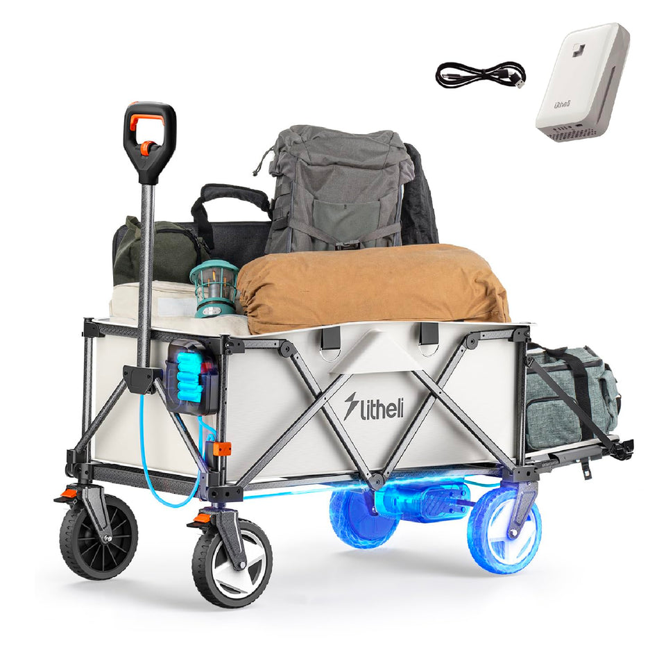 Litheli electric wagon cart hill climb highlights power for steep terrain