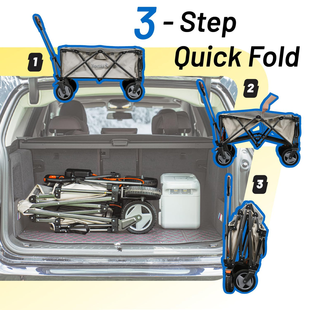 Litheli electric wagon cart waterproof liner cleans quickly after trips