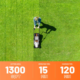 LiTHELi lightweight design enables easy maneuvering around lawns.