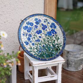LITIVY handmade blue-flower suncatcher adds garden charm and sun-filled ambience indoors.