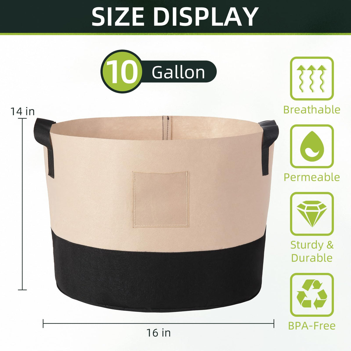 LITLANDSTAR two-tone black camel patchwork close-up with stylish garden appeal