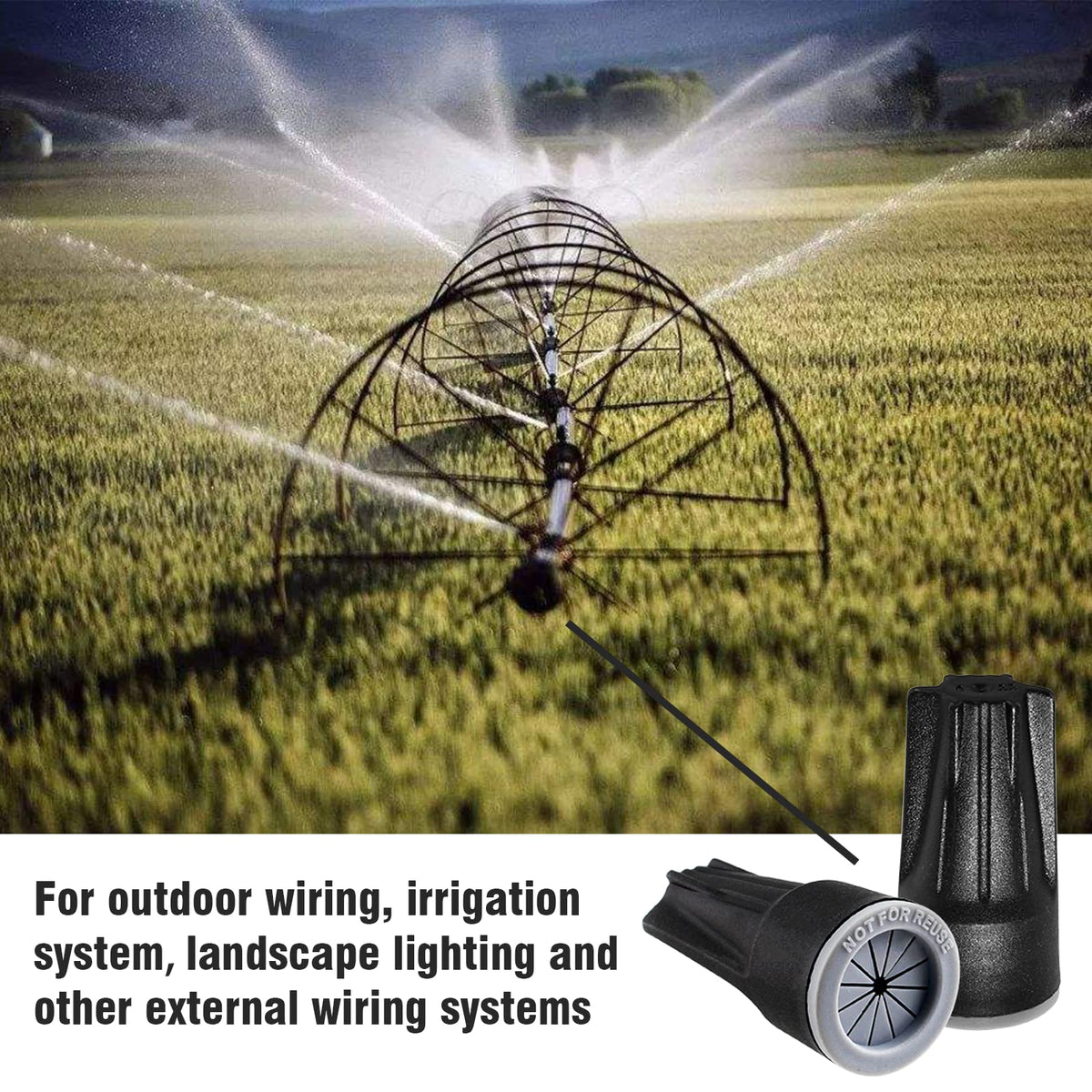Compatibility with 12-22 AWG wires for versatile outdoor wiring tasks.